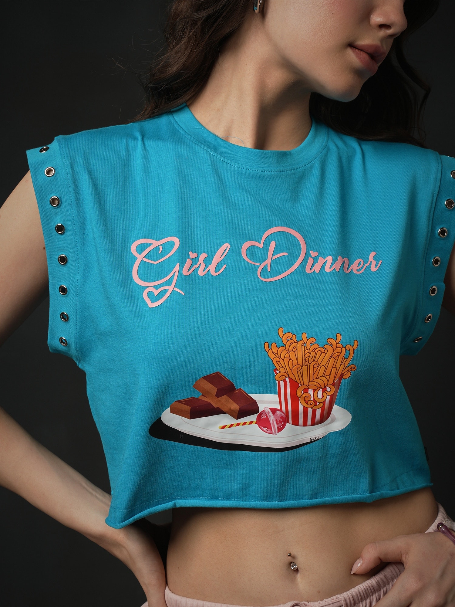 Girl Dinner Crop Top
