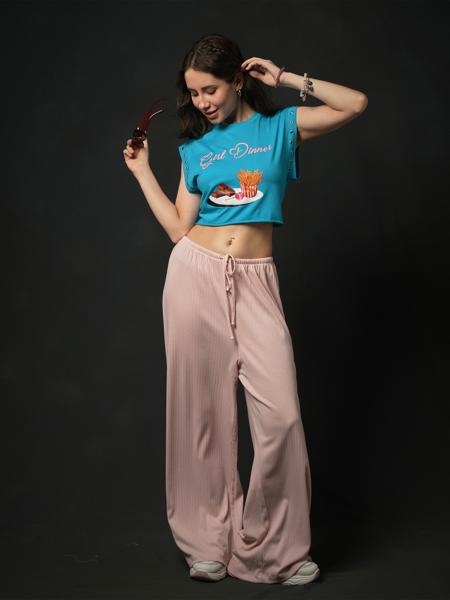 Girl Dinner Crop Top