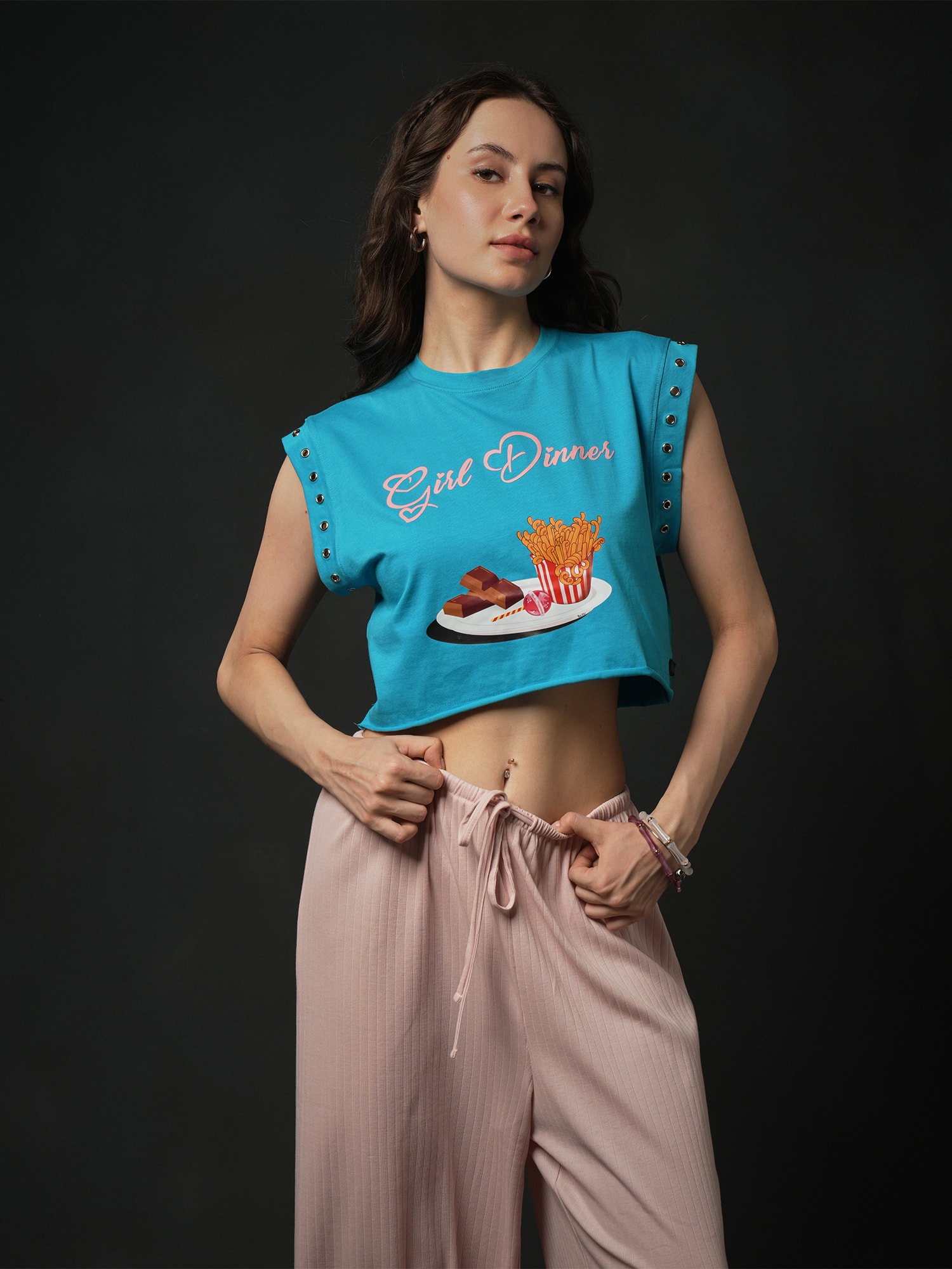 Girl Dinner Crop Top