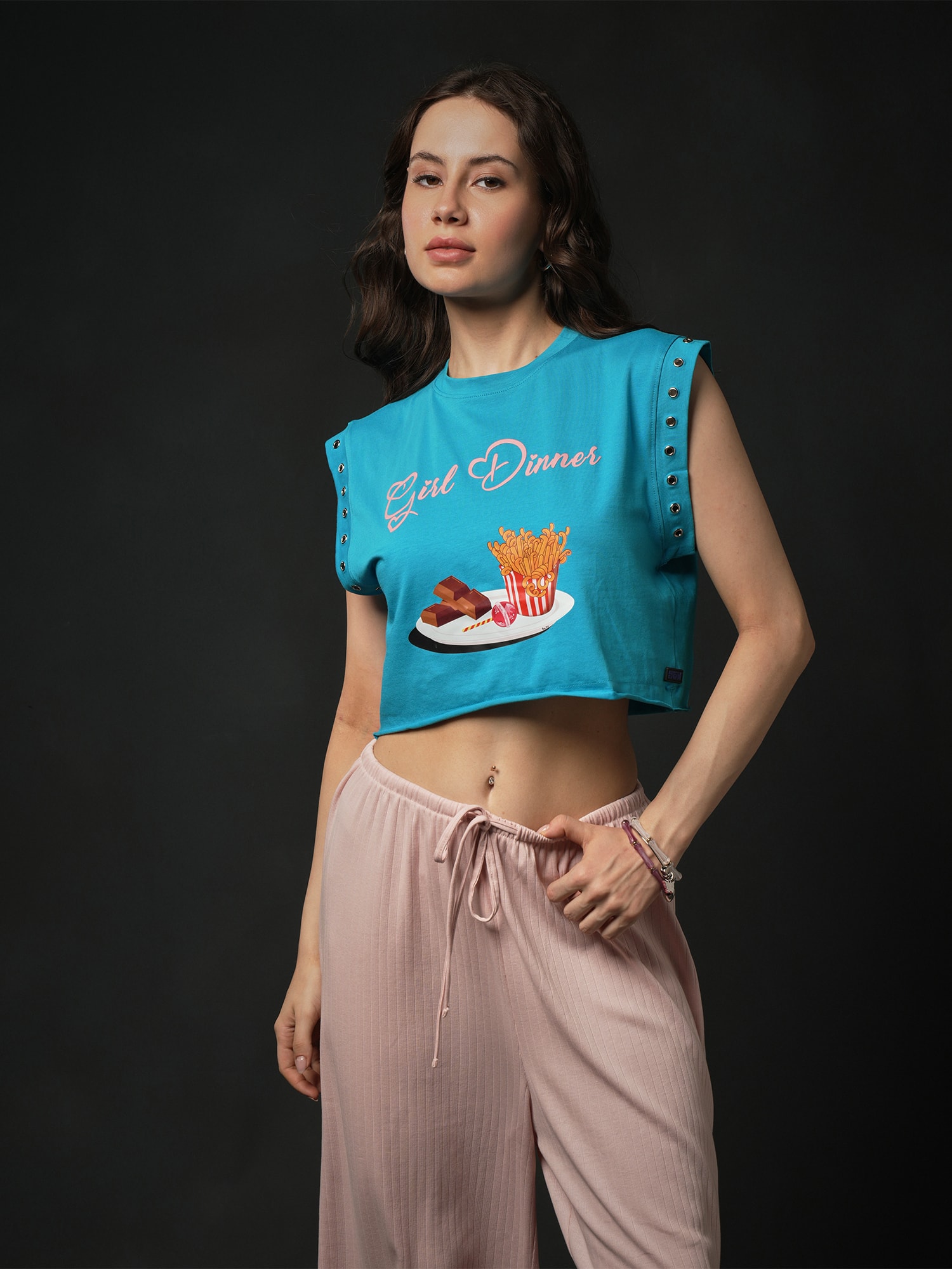 Girl Dinner Crop Top