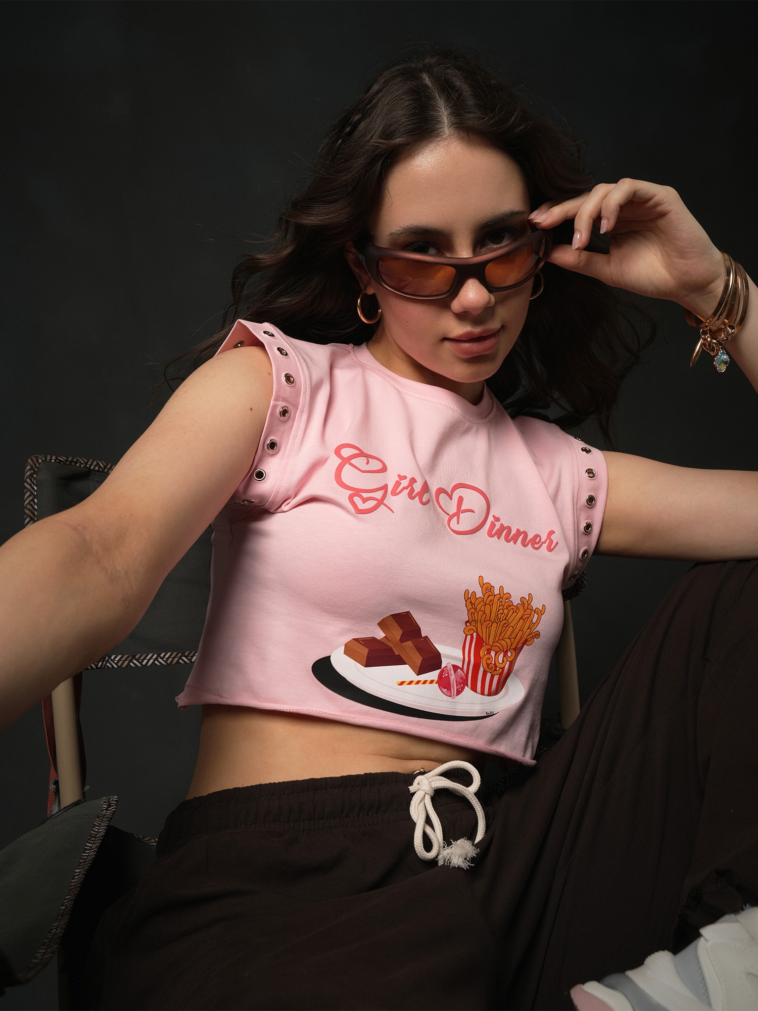 Girl Dinner Crop Top