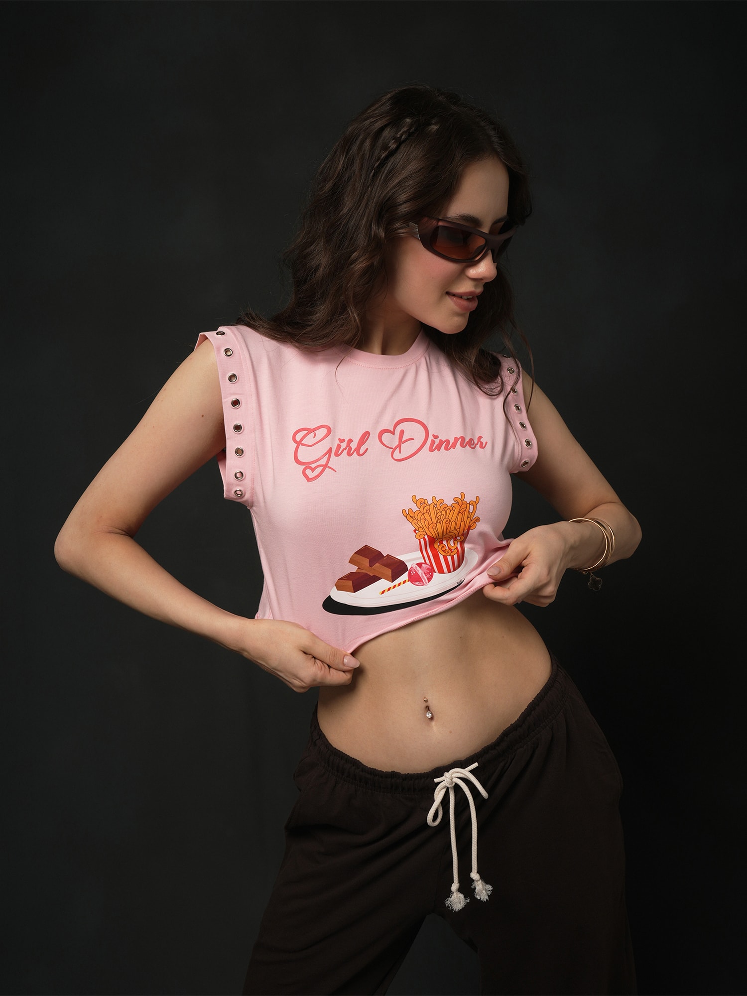 Girl Dinner Crop Top