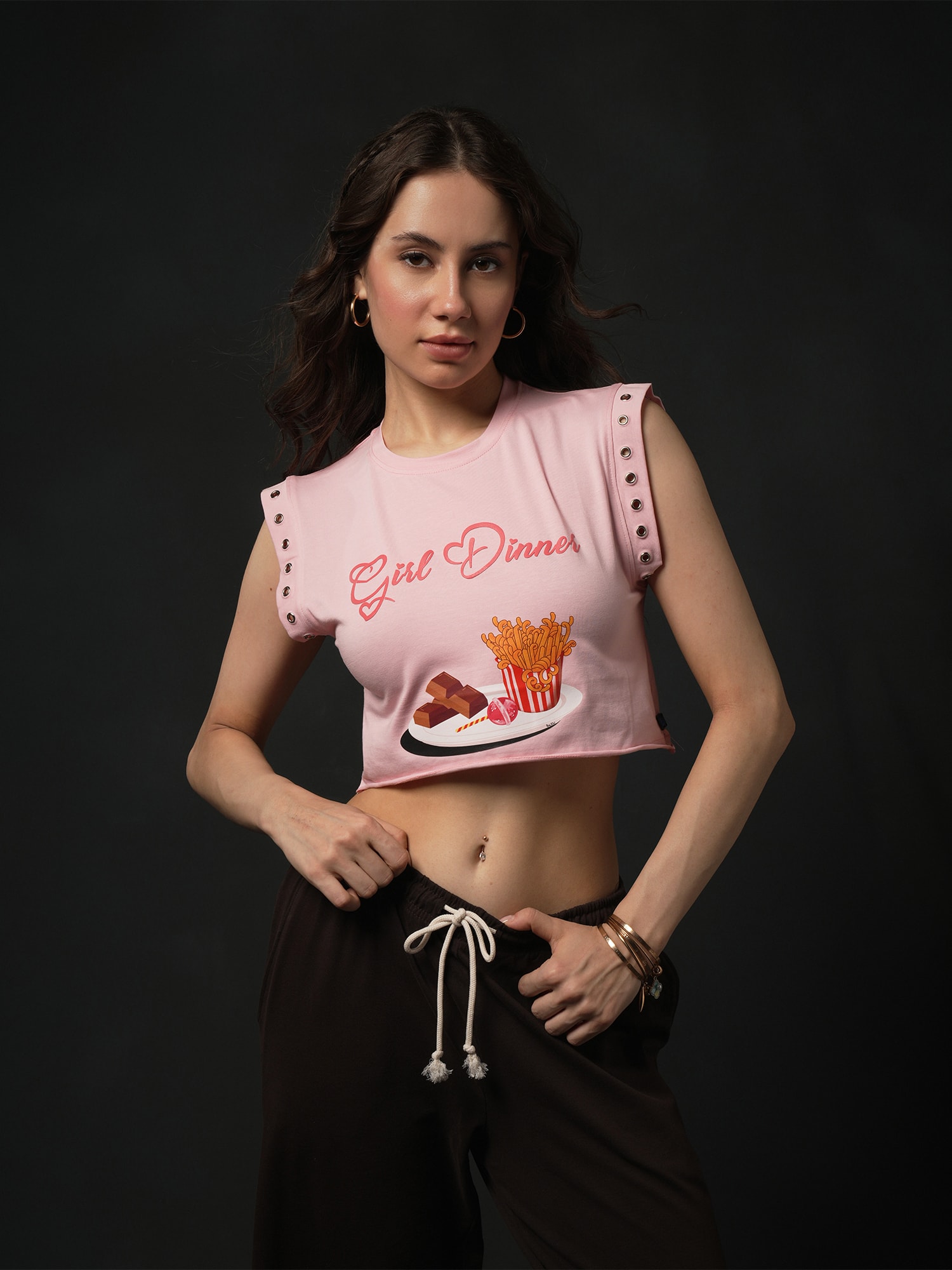 Girl Dinner Crop Top